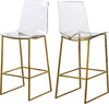 Winston Stool In Gold Metal/Lucite Polycarbonate