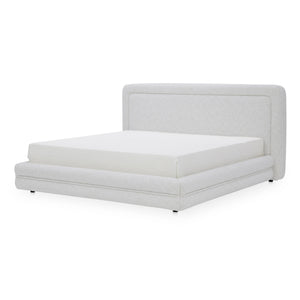Moe's Tory King Bed in Pebble Upholstery