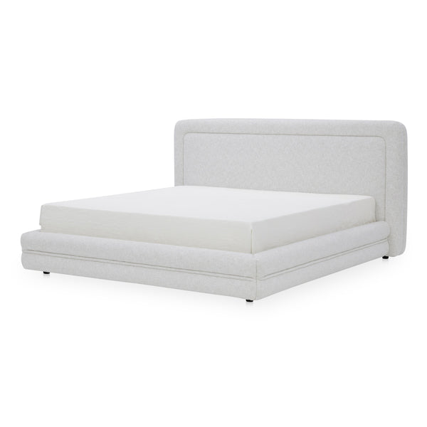 Moe's Tory King Bed in Pebble Upholstery