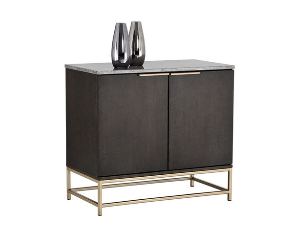 Rebel Sideboard - Gold - Light Grey Marble / Charcoal Grey