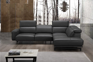 Rayan Slate Grey Sectional in Right Facing