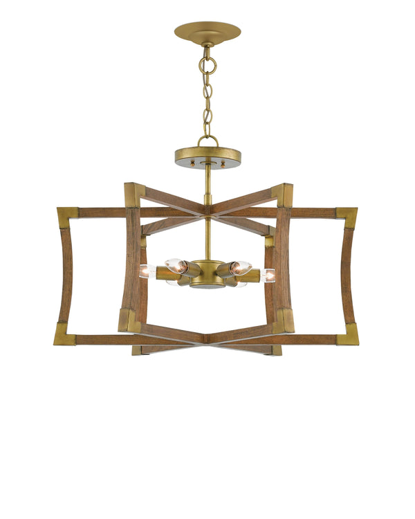 Bastian Small Lantern In Chestnut & Brass
