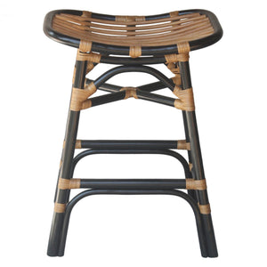Damara Rattan Counter Stool In Black 