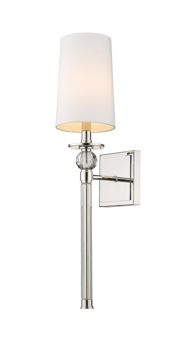 Mia 1 Light Wall Sconce in Polished Nickel Finish