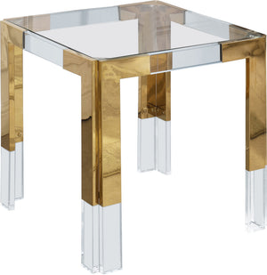Alberto End Table In Gold