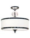 Cosmopolitan 3 Light Semi Flush Mount in Chrome Finish