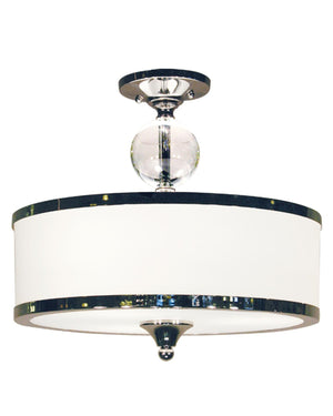 Cosmopolitan 3 Light Semi Flush Mount in Chrome Finish