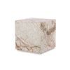 Modern Marble Plinth End Table in Desert Type