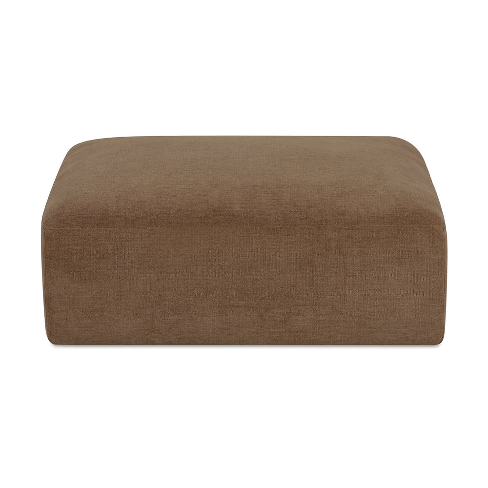 Moe's Matina Ottoman in Taupe Chenille