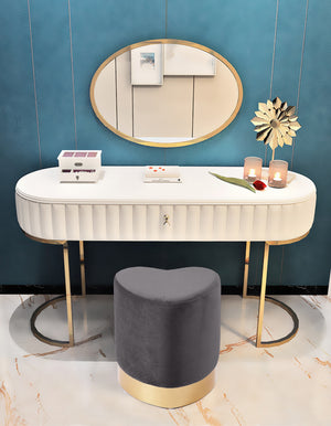 Kristopher Ottoman/Stool In Grey Velvet