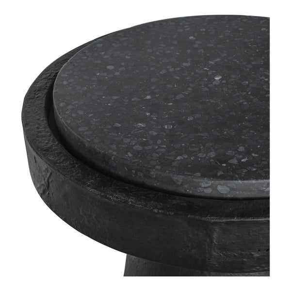 Moe's Book Accent Table Black Cement & Terrazzo