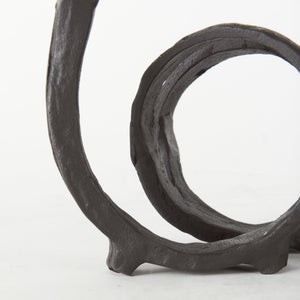 Stanislaw II Black Metal Infinite Ribbon Sculpture
