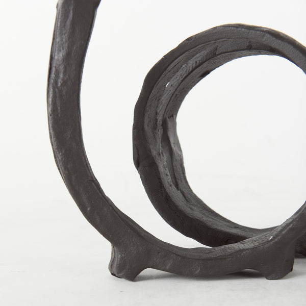 Stanislaw II Black Metal Infinite Ribbon Sculpture