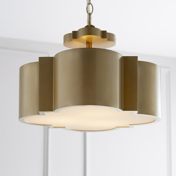 Wyatt 3Lt Dual Mount In Aged Brass