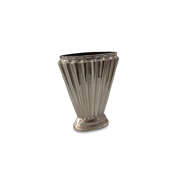 Jade Aged Pewter Aluminum Vase