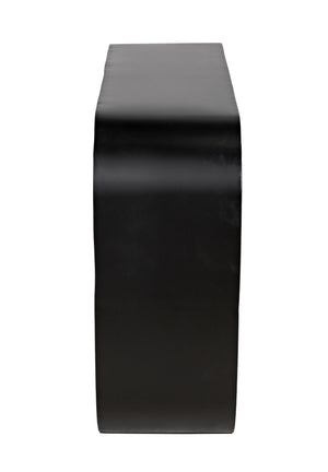 Ponte Console in Matte Black Industrial Steel