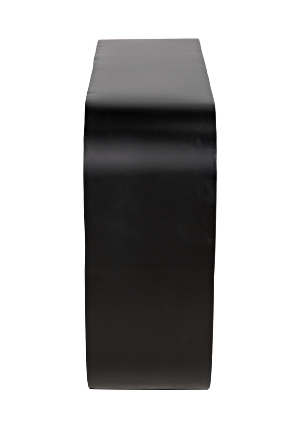 Ponte Console in Matte Black Industrial Steel