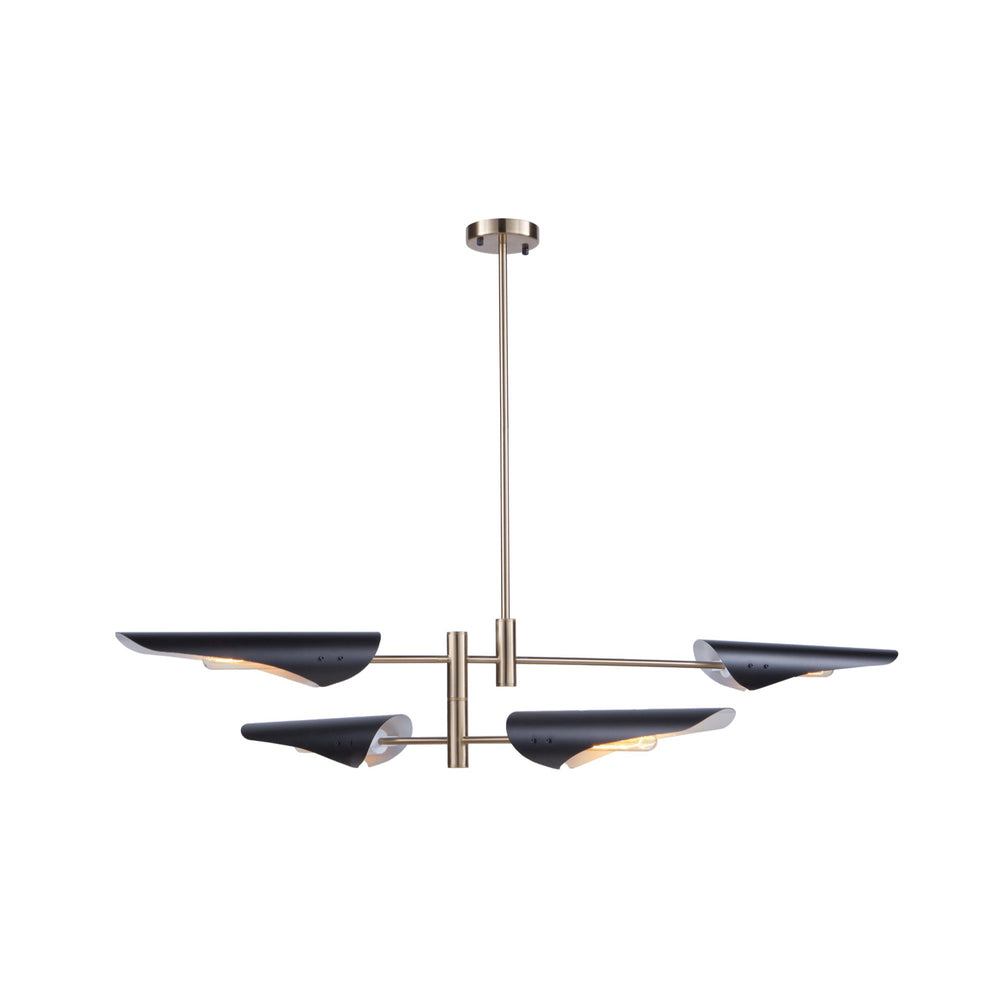 Modern Renaissance AC11394 Chandelier in Harvest Brass & Black