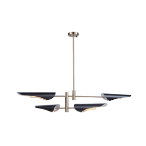 Modern Renaissance AC11394 Chandelier in Harvest Brass & Black