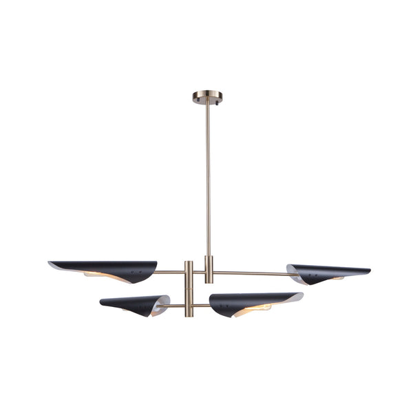 Modern Renaissance AC11394 Chandelier in Harvest Brass & Black