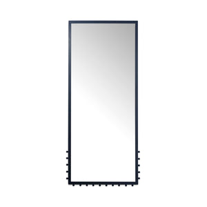 Figaro Floor Mirror with Finial Detail in Black
