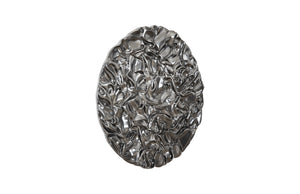 Drape Wall Art, Round, Liquid Silver