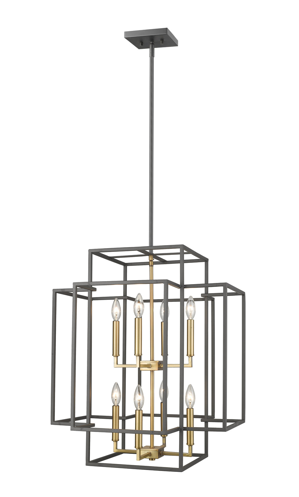 Titania 8 Light Pendant in Bronze + Olde Brass Finish