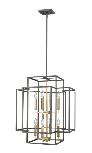 Titania 8 Light Pendant in Bronze + Olde Brass Finish