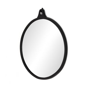 Hyde Round Mirror In Black Aluminum