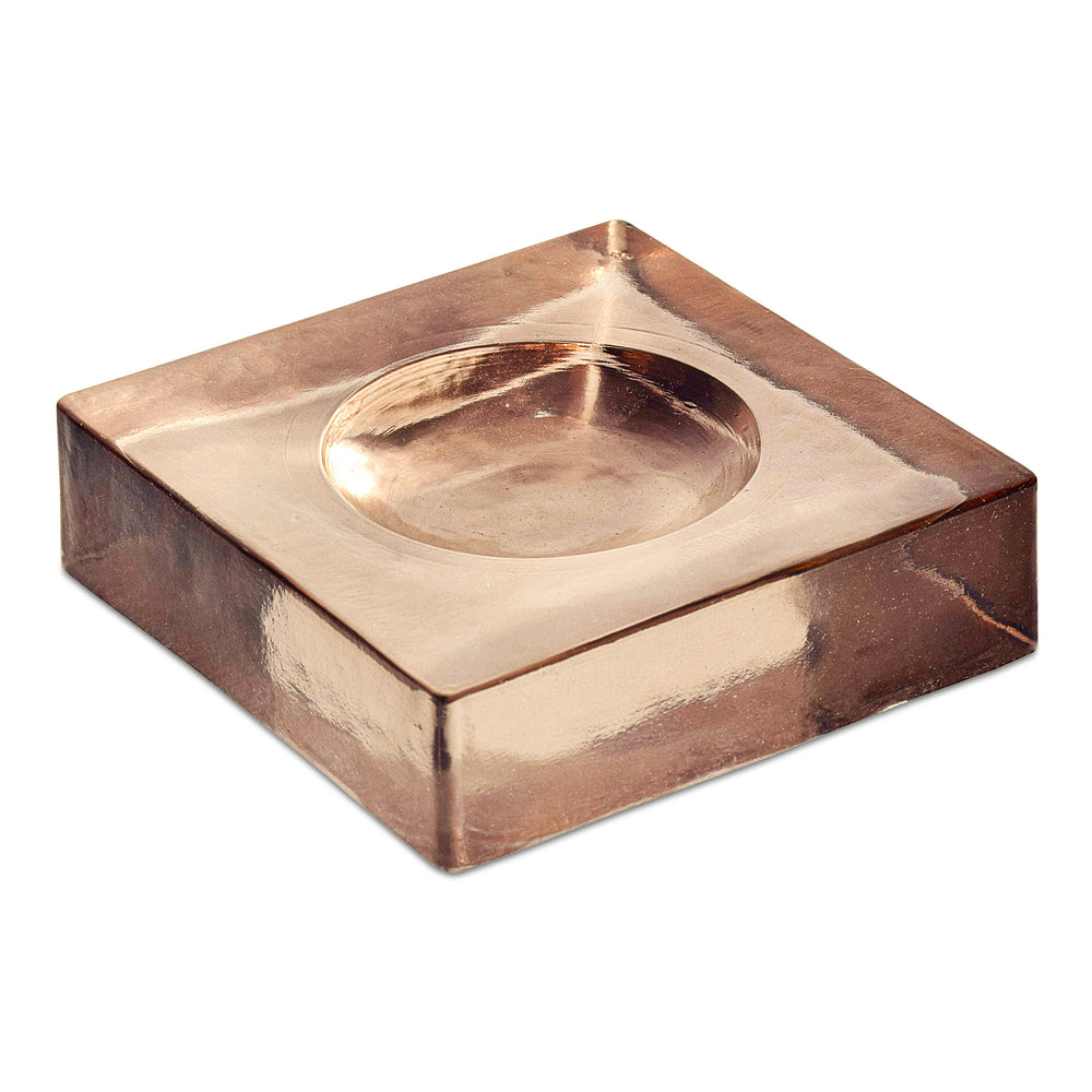 Moe's Miro Glass Catchall in Soft Amber