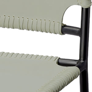 Asher Leather Counter Stool, Grey