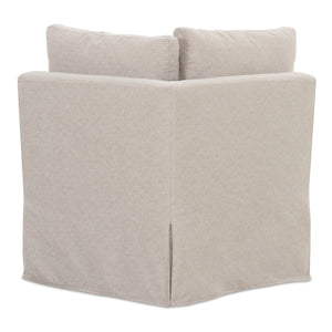 Moe's Fable Slipcover Dining Corner Chair Beige