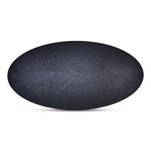 Moe's William Dining Table Black with Herringbone Pattern