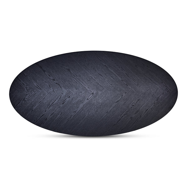 Moe's William Dining Table Black with Herringbone Pattern