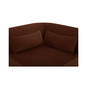 Moe's Amelia Corner Chair in Chestnut Brown