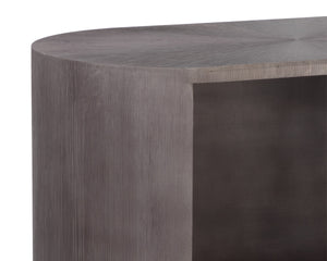 SIENA NIGHTSTAND - OVAL - GUNMETAL