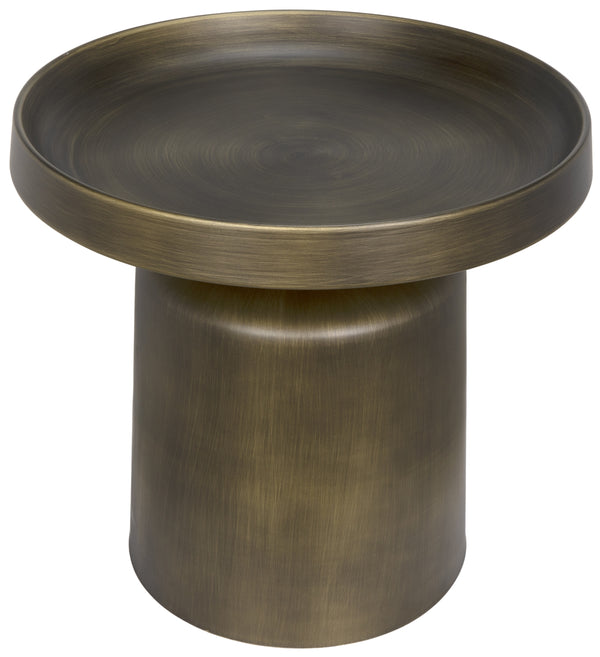 Lee Side Table, Aged Brass
