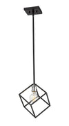 Vertical 1 Light Pendant in Matte Black + Brushed Nickel Finish
