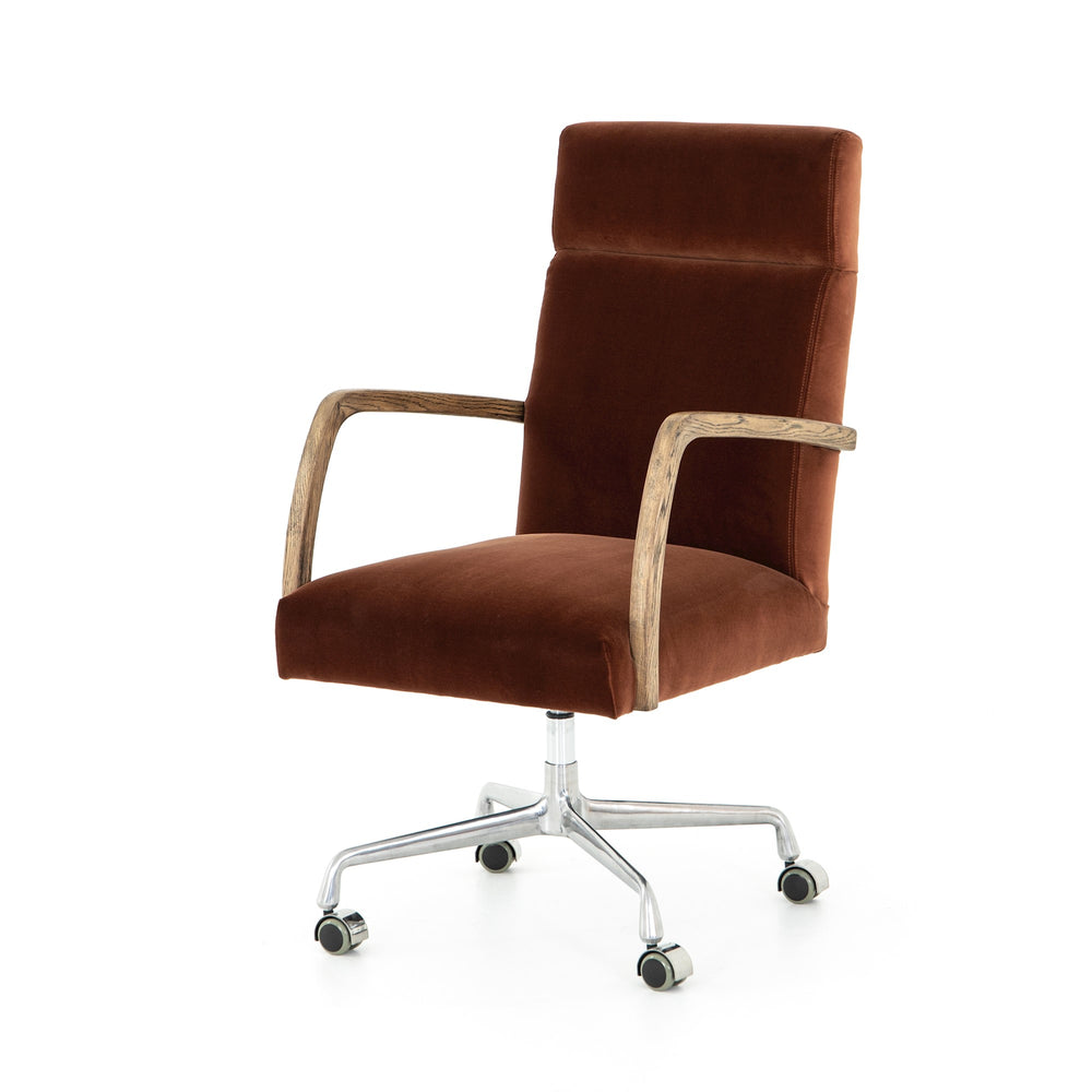 BRYSON Traditional DESK CHAIR-BURNT AUBURN