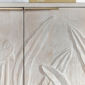Ledro Solid Wood 4-Drawer Cabinet in Cream