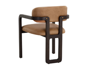 MADRONE DINING ARMCHAIR - BROWN - LUDLOW SESAME LEATHER