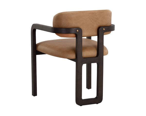 MADRONE DINING ARMCHAIR - BROWN - LUDLOW SESAME LEATHER