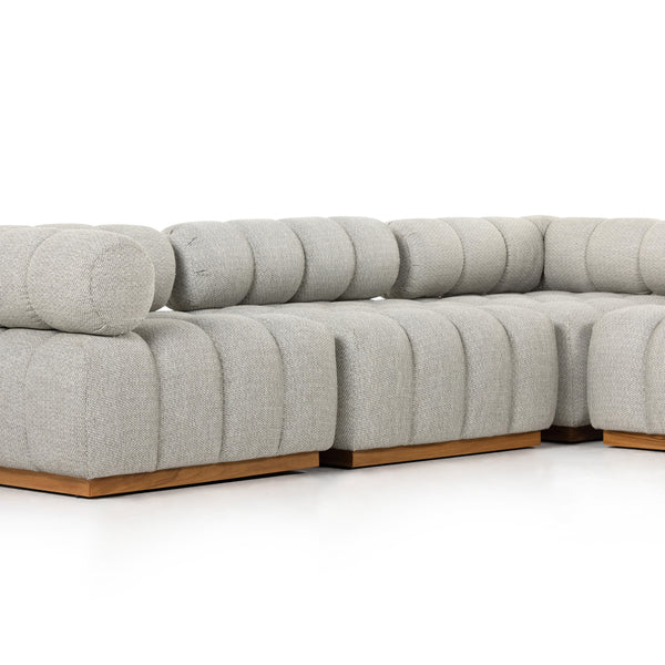 Roma Outdoor 5pc Sectional In Faye Ash