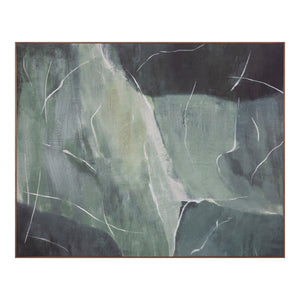 Moe's Impression Verdant Palette Framed Painting