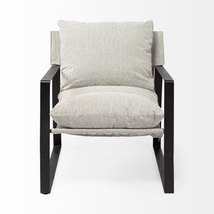 Guilia Frost Gray With Metal Frame Sling Accent Chair