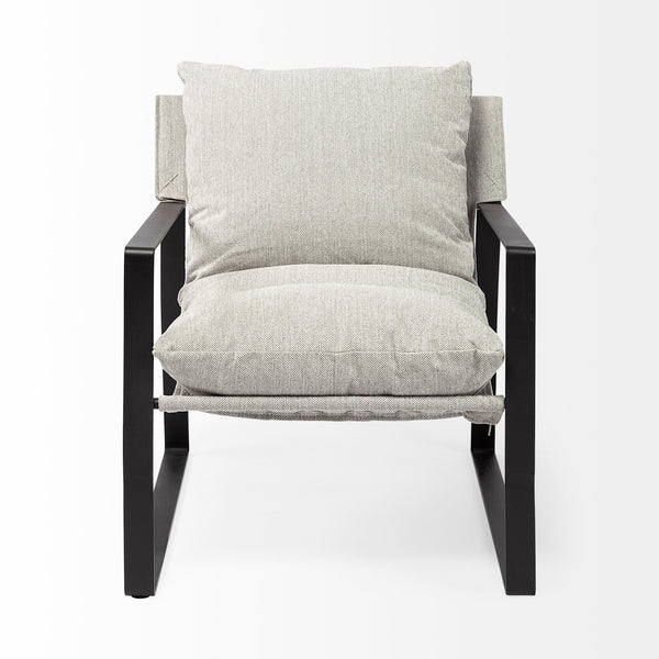 Guilia Frost Gray With Metal Frame Sling Accent Chair