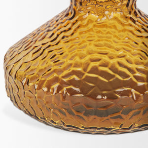 Jolene Tall  Amber Glass Vase