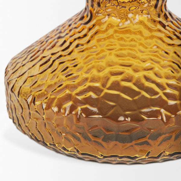 Jolene Tall  Amber Glass Vase