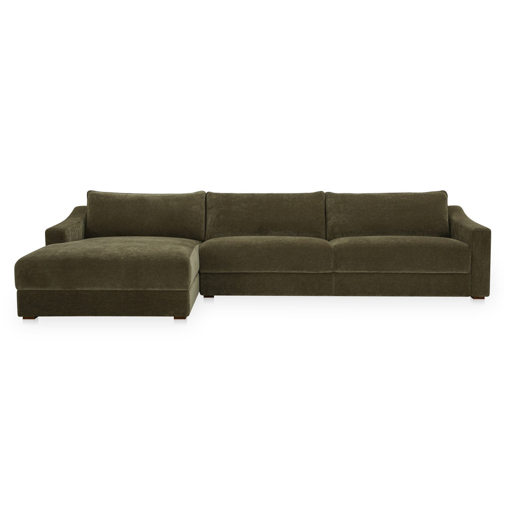 Farrow Sectional in Cedar Green with Left Chaise