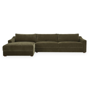 Farrow Sectional in Cedar Green with Left Chaise